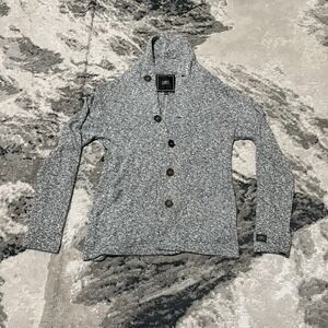 OBEY Propaganda‎ Worldwide Y2K Cardigan Button Sweater S Heather Grey Rare